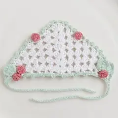 ぬい服 ぬい小物 かぎ針編み バブーシュカ ローズ