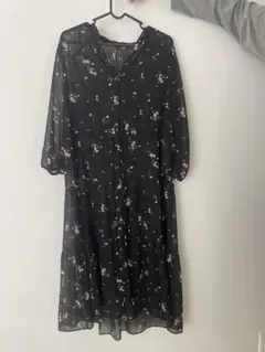 UNIQLOユニクロ花柄シフォンワンピース　Lサイズ