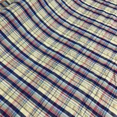 先染めコットン　チェック黄色　2.5m