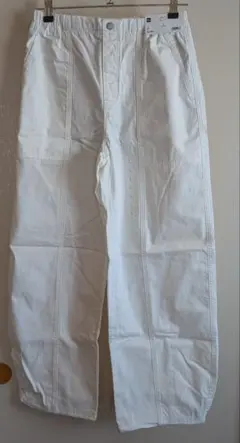 ジーユー　GU　コクーンジョガープルオンパンツ　丈標準　Ｌ　ホワイト