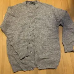 グレー ベージュカーディガン 11号　自由の女神刺繍　イーストボーイ