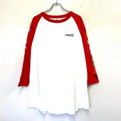 古着 マジェスティック ロングTシャツ レディース 赤 白 ロゴプリント Lのサムネイル