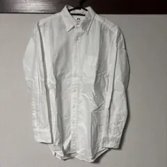 ホワイト ボタンダウン 長袖シャツ