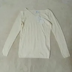 新品アズールバイマウジー　リブニット　ケーブル編み　セーター