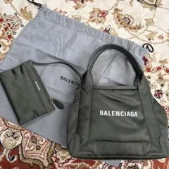 BALENCIAGA トートバッグ カーキ ポーチ付きのサムネイル