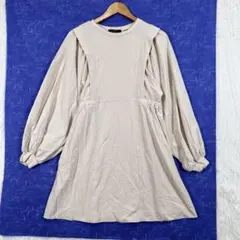 ダブルクローゼット ワイドスリーブワンピース Aライン ベージュ　サイズF