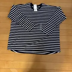 UNIQLO ネイビーのボーダー長袖Tシャツ Lサイズ 新品