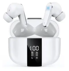 ワイヤレスイヤホン bluetooth イヤホン LED残量表示 AIスマート