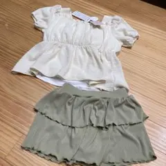 女児セパレート水着 リボンフリルパット付き160センチ新品