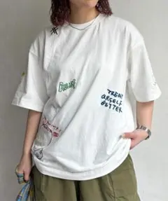 CPCM ラクガキTシャツ ホワイト Lサイズ
