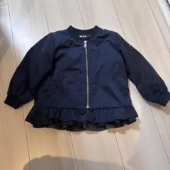 ネイビー フリル付きジャケット　100サイズ