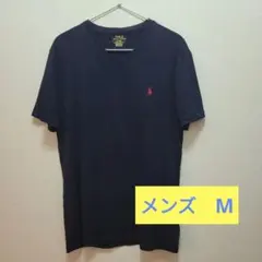 Polo Ralph Lauren ネイビー Vネック Tシャツ M