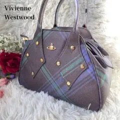 Vivienne Westwoodヤスミンチェックマルチカラーゴールドオーブロゴ