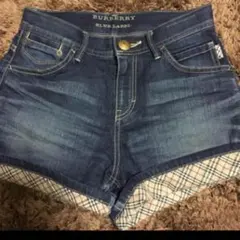 バーバリー ブルーレーベル ブルレ デニム ショーパン チェック