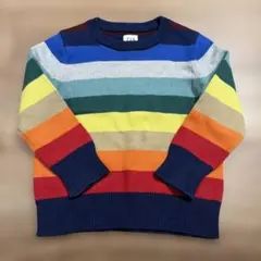 カラフルストライプニットセーター