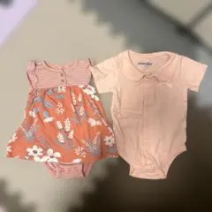 花柄ドレスとロンパースセット 3m