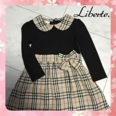 最終SALE‼️春♡フォーマル♡チェック柄リボンワンピース【韓国子供服】110