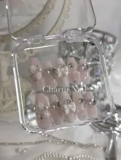 〘 現品 〙 ネイルチップ スナ系 ワンホン 韓国 フレンチガーリー 推し活