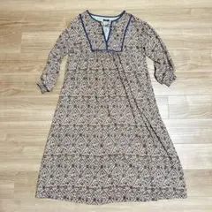 MULHOUSE ミュルーズ　長袖ワンピース　L