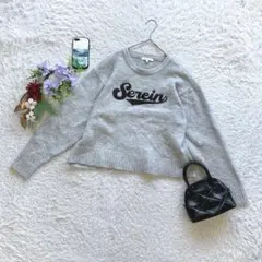 グローバルワーク ニット セーター ロゴ刺繍 F クルーネック カジュアル 秋冬