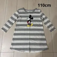 ミッキーマウス長袖ワンピース　110cm