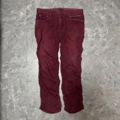 Day Moon ストレートデニムパンツ ボルドー系 Lサイズ お兄系