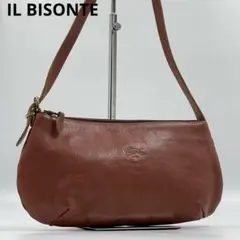 極美品✨　IL BISONTE ショルダーバッグ　レザー　ブラウン