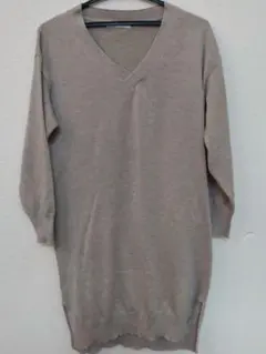 ニットワンピース ベージュ フリーサイズ