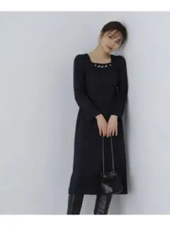 ★タグカット新品未使用★定価16,500円デコルテパールタイトワンピース