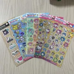 セリア　サンリオキャラクターズ　キラッとシール　ステッカーシール　5枚セット