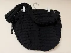 ブラック フリース ショルダーバッグのサムネイル