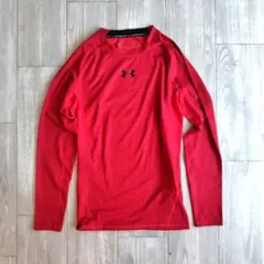 中古品 UNDER ARMOUR コンプレッションシャツ 赤 Mサイズのサムネイル