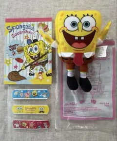 スポンジボブ メモ帳 絆創膏 ハッピーセット ぬいぐるみ セット レトロ
