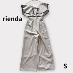 美品✨ rienda リエンダ ショルダーダブルフリルロンパース サロペット