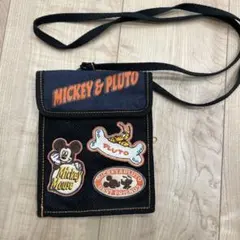 ディズニー　ミッキー　プルート　ショルダーポーチ　財布　小物入れ　ポシェット