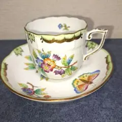 Herend　ヘレンド　ビクトリアブーケ　デミタスカップ・ソーサーセット