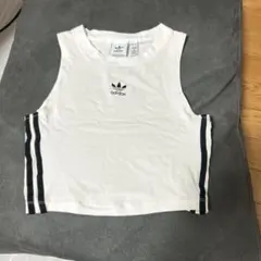 adidas Originals クロップド タンクトップ ホワイト Mサイズのサムネイル