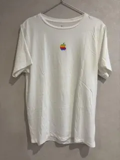 Vintage 公式 Apple アップル レインボーロゴ Tシャツ 白 企業物のサムネイル