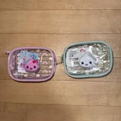 しずくちゃん ぷくぷくフェイスクリアポーチ みるみるちゃん うるおいちゃん