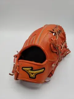美品】ミズノプロ 硬式 内野手用 グローブ オレンジ 右投げ 耕作刻印
