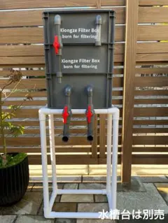 コンパクト小型お任せ高性能濾過材2段付き　池水槽用万能フィルター外部式濾過器装置