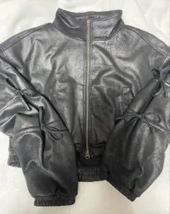mily bilet フェイクレザージャケット ショート丈 XL ブラックのサムネイル