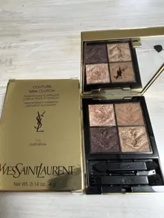 イヴ・サンローラン　クチュール　ミニ　クラッチ　 710 OVER BRUN