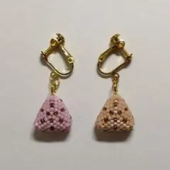 デリカビーズイヤリング(おにぎり)⑩