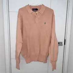 POLO RALPH LAUREN ピンク ラルフローレン コットンニット 古着