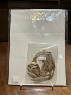 パンフレット用紙 とゴールドリボンのセット