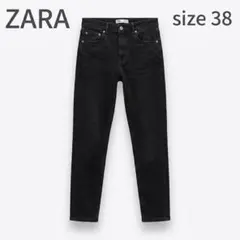 ZARA【38】スキニーパンツ ブラック デニム きれいめ カジュアル 定番のサムネイル