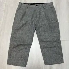 KURO　麻100% リネンクロップドパンツ グレー系 サイズ1（M相当）日本製のサムネイル