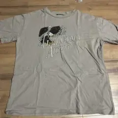 Tシャツ F アナップ 唇 口 総柄 男女兼用 きみどり色系 古着 me。様専用 アナップ 唇 口 総柄 男女兼用 きみどり色系 古着