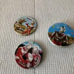 TS60ウルトラマン メンコ 3種 まとめ売り 昭和レトロ 輪ゴム劣化跡あり